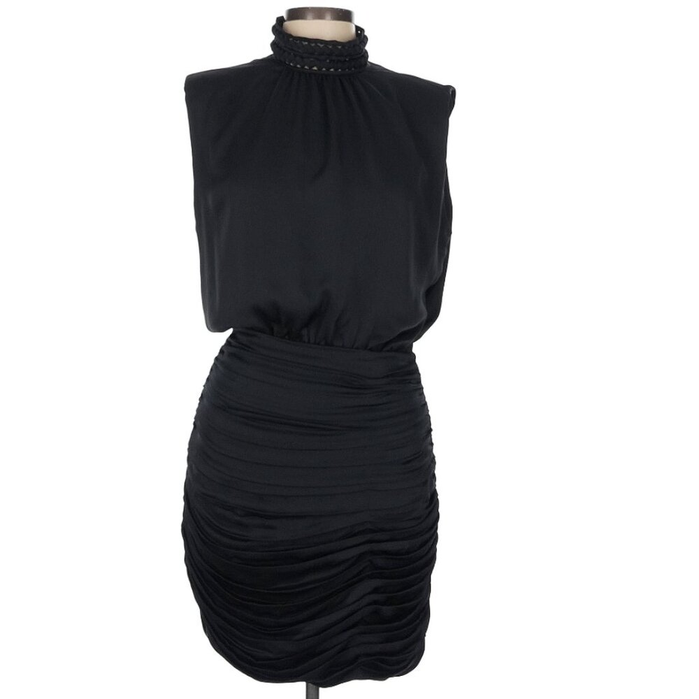 Ramy Brook Ruched Sleeveless Cocktail Dress